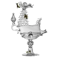 Venetian Galeon Glass Sculptural Cup
