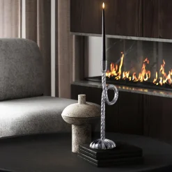 Venetian Gray Knot Candle Holder