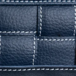 Ventotene Knotted Blue Faux-Leather Vide-Poche