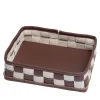 Ventotene Knotted Brown & Cream Faux-Leather Vide-Poche