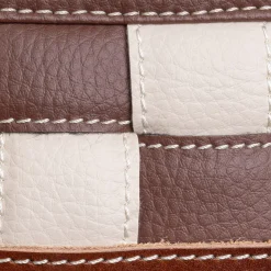 Ventotene Knotted Brown & Cream Faux-Leather Vide-Poche