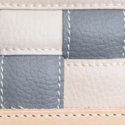 Ventotene Knotted Cream & Gray Faux-Leather Vide-Poche