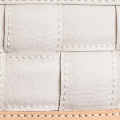 Ventotene Knotted Cream Faux-Leather Vide-Poche