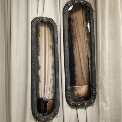 Verve Large Hand-Antiqued Pyrite Mirror