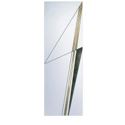 Via III Mirror with Brushed Brass