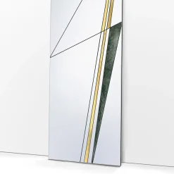 Via III Mirror with Brushed Brass
