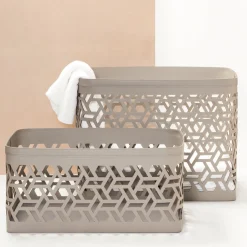 Vienna 16 Leather Basket White