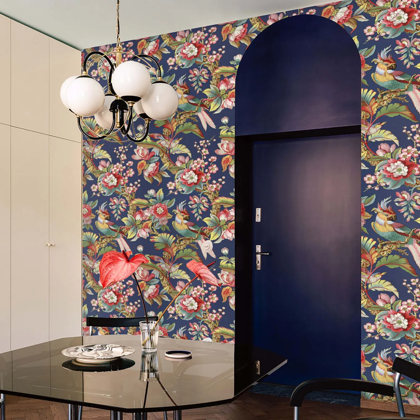 Vintage Asian Chinoiserie Wallpaper