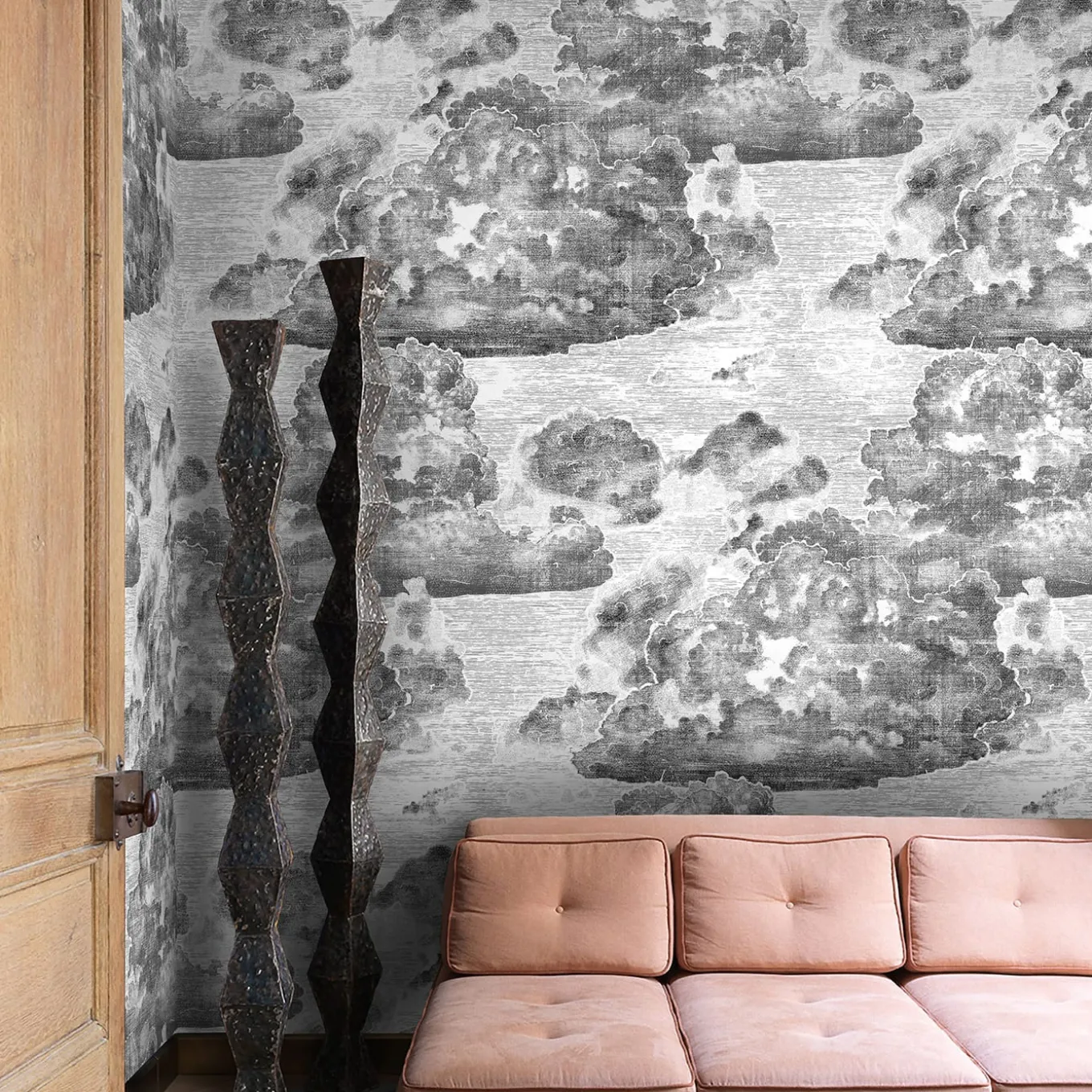 Vintage Black Cloud Wallpaper