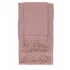 Vintage Pink Towel Set with Long Fringe