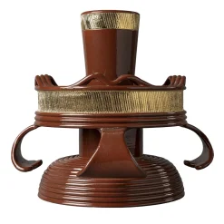 Vintage-Style Brown and Gold Centerpiece by Pierre Marie Agin