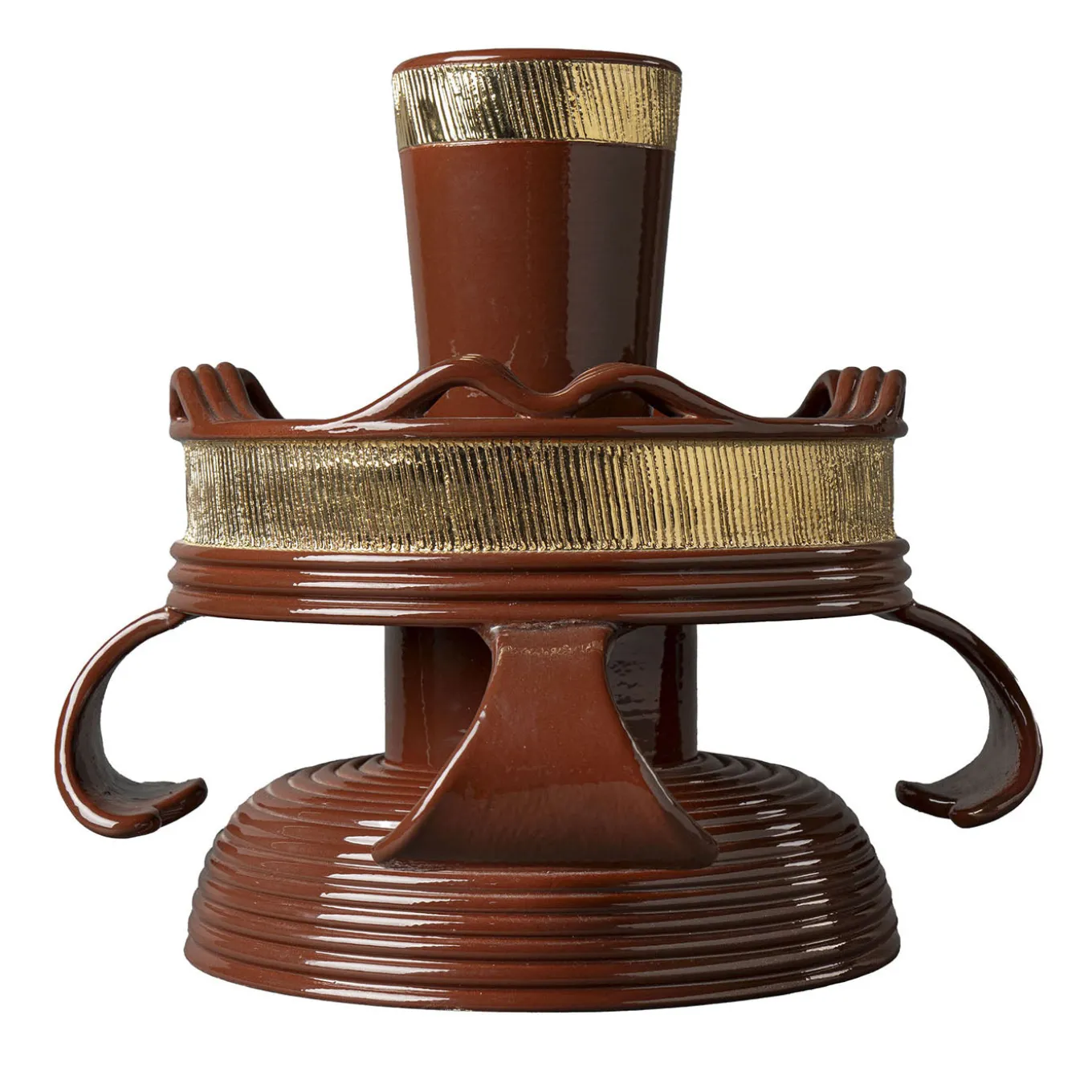 Vintage-Style Brown and Gold Centerpiece by Pierre Marie Agin