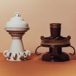 Vintage-Style Brown and Gold Centerpiece by Pierre Marie Agin