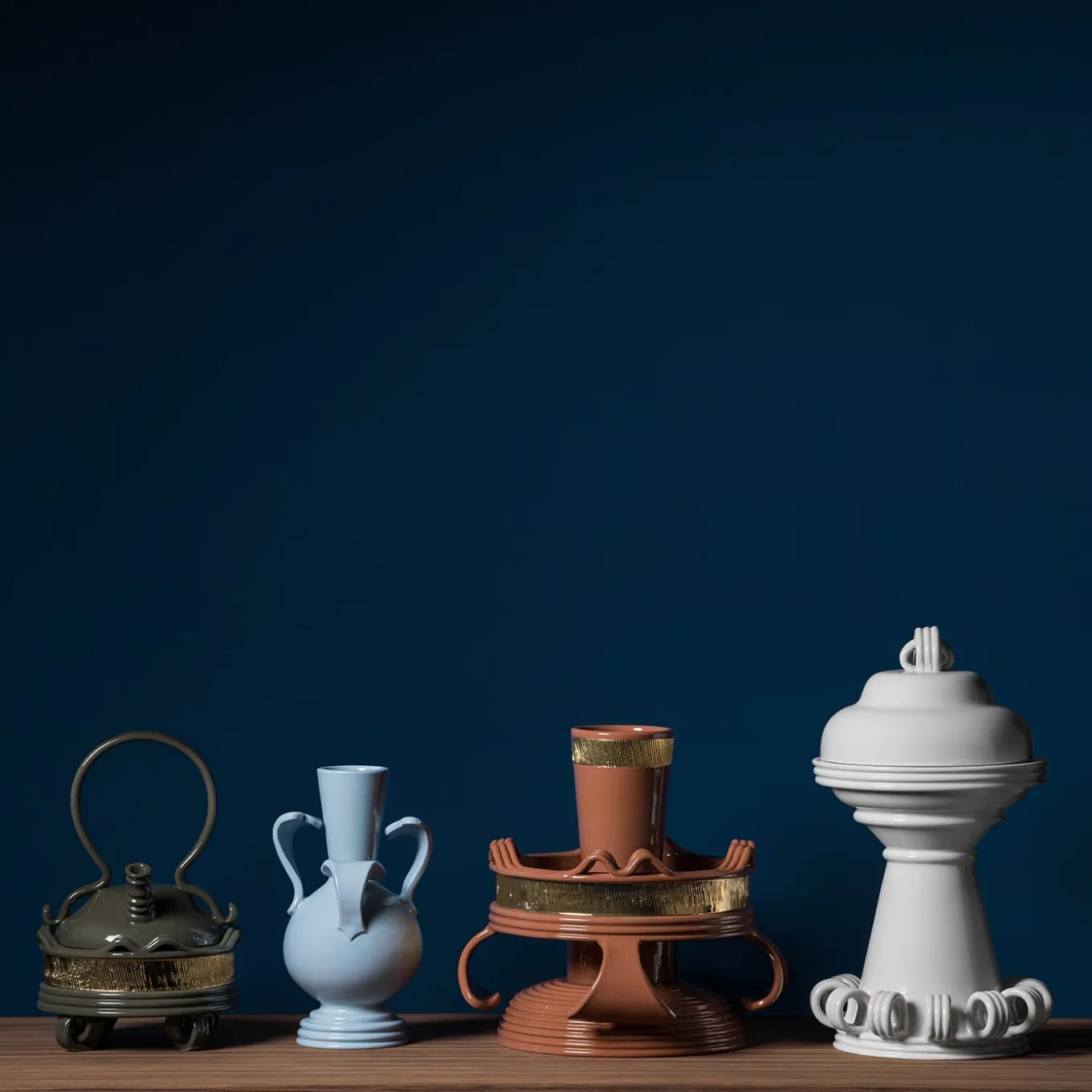 Vintage-Style Brown and Gold Centerpiece by Pierre Marie Agin