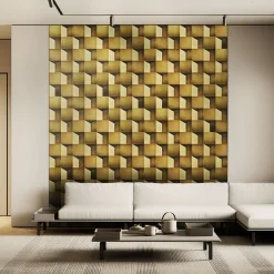 Vita 3D Orbitale Set of 10 Burnished-Brass Tiles