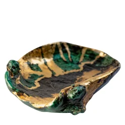 Voglia Di Mare Verdigris & Gold Centerpiece Bowl