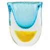 Vrmbicolr Light-Blue and Yellow Vase