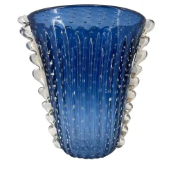V-Shaped Submerged-Balloton Navy-Blue & Transparent Vase