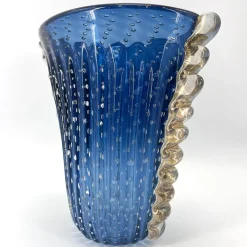 V-Shaped Submerged-Balloton Navy-Blue & Transparent Vase