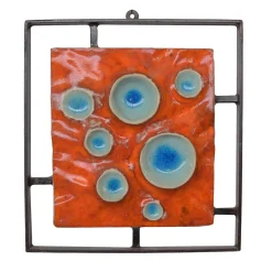 Vulcani Fiery Ceramic Art Piece