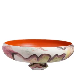 Vulcano Footed Polychrome Centerpiece Bowl