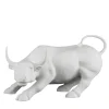 Wall Street Bull Large White Sculpture