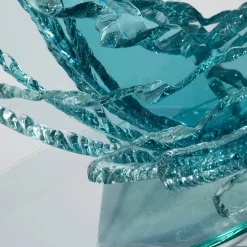 Wave Crystal Aquamarine Sculpture