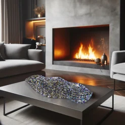 Wave Ellisse Blue Flakes Centerpiece