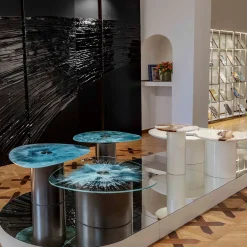 Waves Black Highloss Plaster Decorative Panel