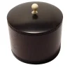 Wengè and Ebony Round Box with Lid