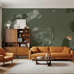 Whispers of Forgotten Past Sage Green Edition Wallpaper by Magnus Gjoen