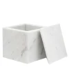 White Carrara Marble Cubic Box with Lid