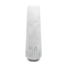 White Carrara Marble Tall Vase by Jacopo Simonetti