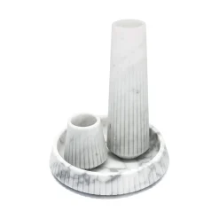 White Carrara Marble Tall Vase by Jacopo Simonetti