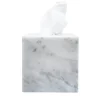 White Carrara Marble Tissue Box