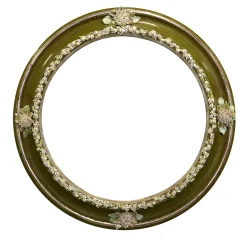 White Field Flowers & Buds Frame