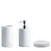 White Marble 3-Piece Bathroom Set