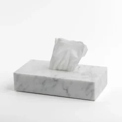 White Marble Tissue Box
