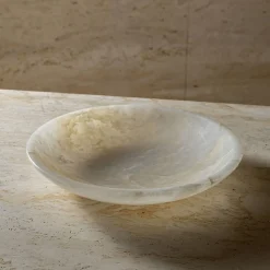 White Onyx Decorative Plate by Palomba Serafini