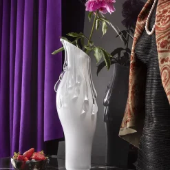 White Pearls Murano Glass Vase