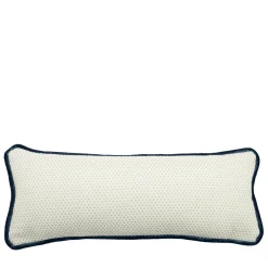 White Rectangluar Longue Cushion in false unit jacquard fabric