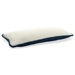 White Rectangluar Longue Cushion in false unit jacquard fabric