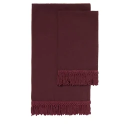 Wine Towel Set with Long Fringe