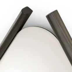 Wood Eye Medium Mirror with Solid Oak Frame