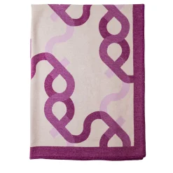 Wool and Cashmere Signature Plaid in Plum