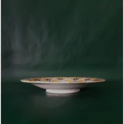 Yellow Peacock Feather ⌀ 16 cm Decorative Plate