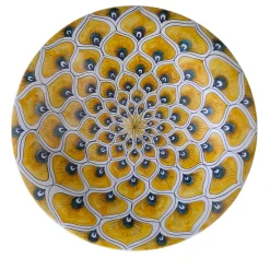 Yellow Peacock Feather ⌀ 30 cm Decorative Plate