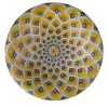 Yellow Peacock Feather ⌀ 40 cm Decorative Plate