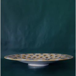 Yellow Peacock Feather ⌀ 40 cm Decorative Plate