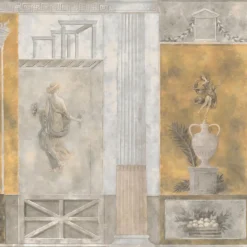 Yellow Pompeii Cotton Wallcovering Fabric